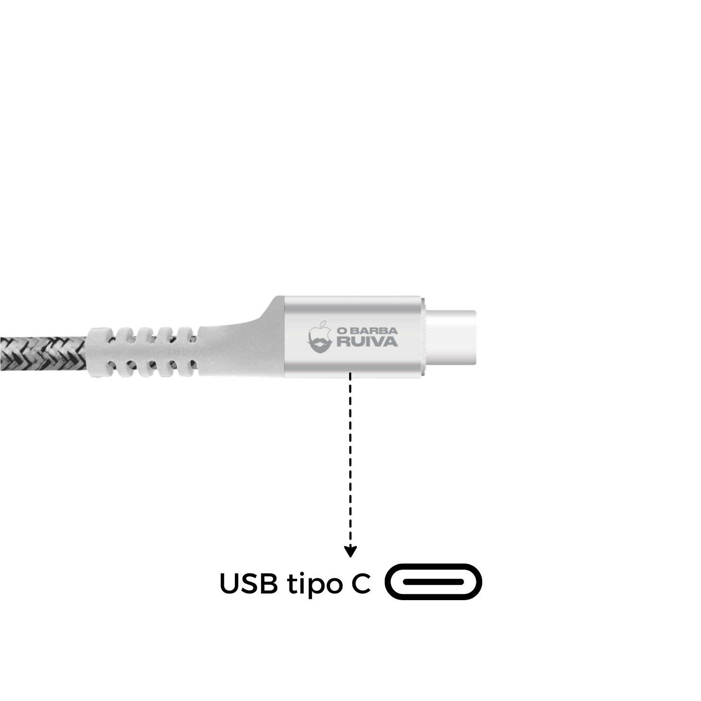 Cabo Forge USB A / Tipo C para Controle PS5 e Xbox - O Barba Ruiva