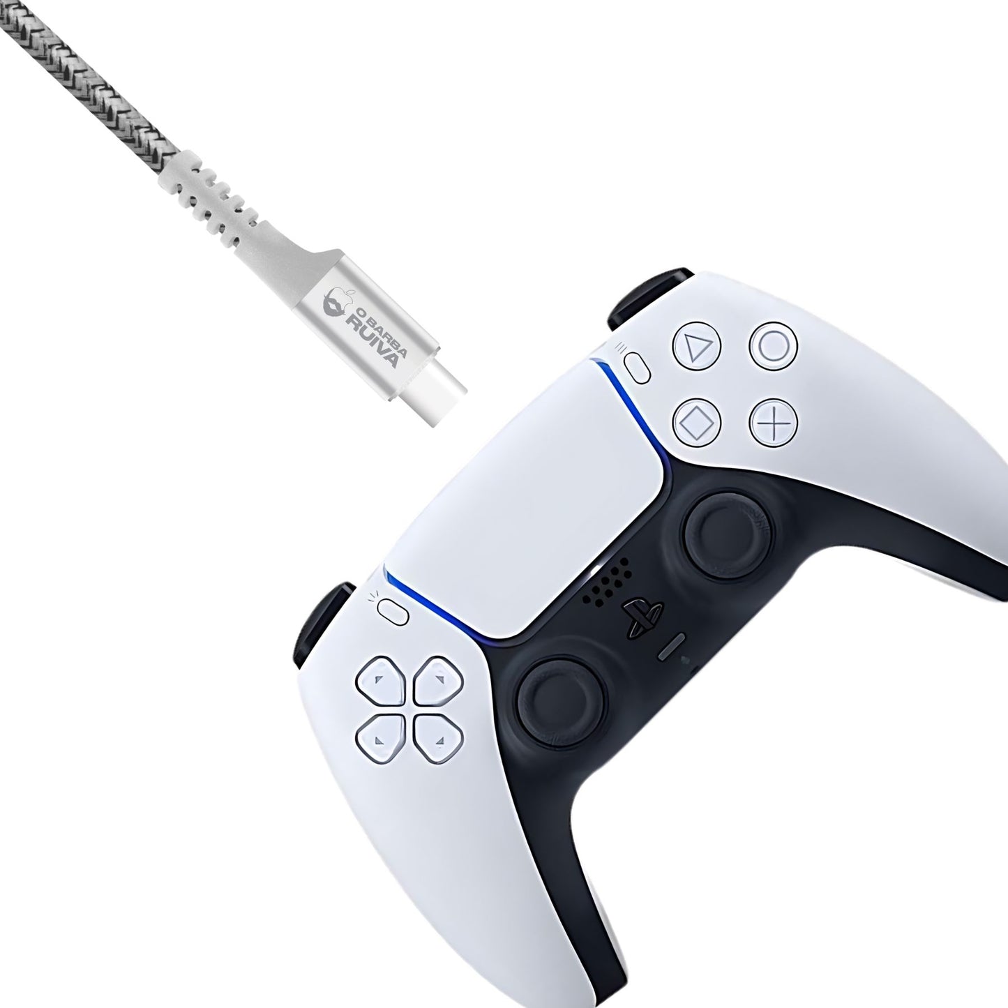 Cabo Forge USB A / Tipo C para Controle PS5 e Xbox - O Barba Ruiva